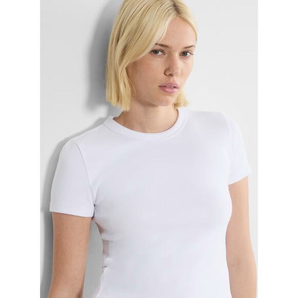 Sunday Best BestHug™ Little Ribbed T-Shirt White - S - Picture 5 of 6